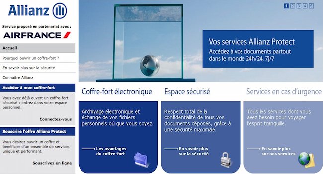 Allianz AirFrance Allianz-Protect Online Safe